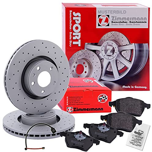ZIMMERMANN Bremsenset Vorderachse inkl. Bremsscheiben Belüftet Ø 312 312 mm + Bremsbeläge vorne Kompatibel mit AUDI A4 B6, A4 B7, A6 C5 (4B2), A6 C5 Avant (4B5), SEAT EXEO, SKODA SUPERB I (3U4)