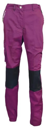 Fashion Sécurité Pantalon de Travail Femme Violet et Noir Résistant, Confortable et Tendance - Bricolage et Jardinage