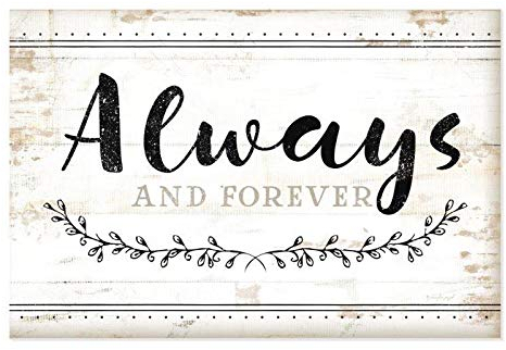 MRC Wood Products Always and Forever Wandschild aus Holz, rustikal, 30,5 x 45,7 cm