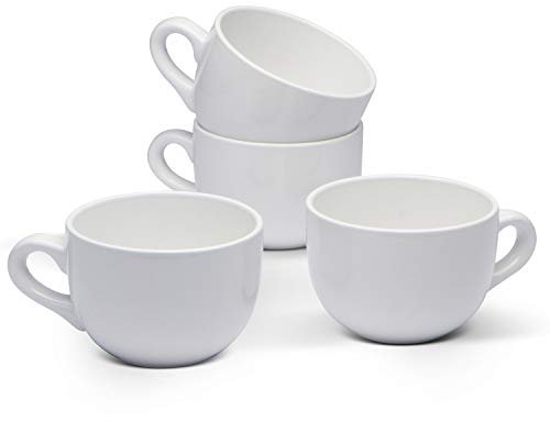 Serami Übergroße Keramik-Kaffeetasse mit Henkel – große 625 ml Kaffeetasse, perfekt für Latte, Cappuccino, Suppe, Müsli – ideal für den täglichen Gebrauch – Keramikschüssel-Set, großes