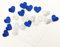 AILEXI Handmade 20 Counts 2 Farben Glitter Kuchen Dekorieren Topper FÜR Kuchen CupKuchen Und Eis - Blau & Silber Herzen