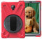 Rantice - Funda para Samsung Galaxy Tab A 10.5, Resistente, híbrida, a Prueba de Golpes, con función Atril y Correa de Mano para Galaxy Tab A 10.5 Pulgadas T590/T595 2018 Rojo Rosso