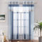MIULEE Voile Vorhang Transparente Gardine aus Voile mit Ösen Schlaufenschal Ösenschals Transparent Fensterschal Wohnzimmer Schlafzimmer 2er Set 140x260 cm Himmelblau + Dunkelblau