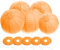 FullBerg 20er Papier Laterne Lampions Ø 25cm 10 rund Ballform Lampenschirm für Hochtzeit Kirche Garten Party Dekoration, Papierlaterner Papierlampen (Orange)