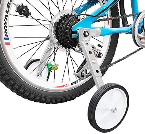 Cocoarm Fahrrad Stützräder Hilfsräder für Kinderfahrrad 1 Paar Sicherheitsstützräder Trainingsräder Kinder Fahrrad Training für Fahrräder von 16 Zoll bis 22 Zoll (Silber)