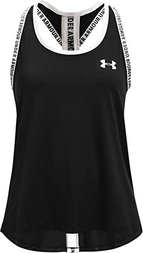 Under Armour Girls Knockout Workout Tank Top For Essential Gym Clothes, Black, M