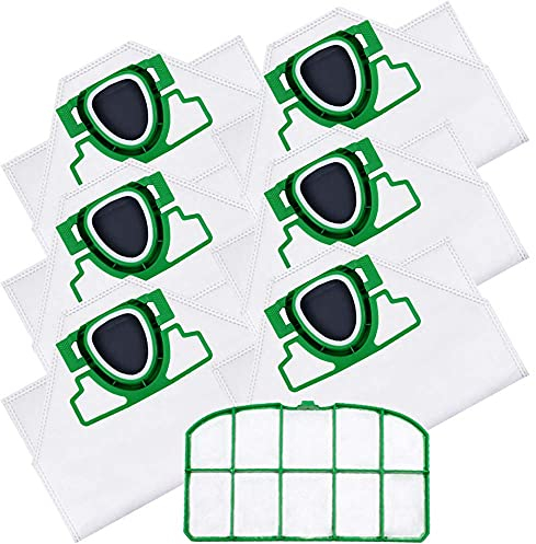 SPARSET - 6 Hochwertige Staubsaugerbeutel + Filter kompatibel für Vorwerk Kobold VK 200 - Bestleistung beim Saugen