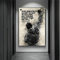 WTYBGDAN Schwarz Weiß Rocky Balboa Boxen Leinwand Drucken Poster und Drucke Motivierende Poster Wandkunst für Schlafzimmer Dekor | 50x70cm / Kein Rahmen