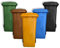 JARDIN202 - Contenedor de Basura Reciclables de Colores con Ruedas 240L | 240 L (Azul)