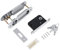 Yosoo Health Gear Sliding Door Lock Mortise Lock Handle with Keys, Sliding Door Mortice Lock, Pocket Door Lock Invisible Recessed Door Handle for Barn Wood Furniture Hardware(Sliver)