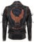 Infinity Leather Herren Jahrgang Schwarz Brando LIVE to Ride Geprägte Eagle Leder Motorrad Motorradjacke XS