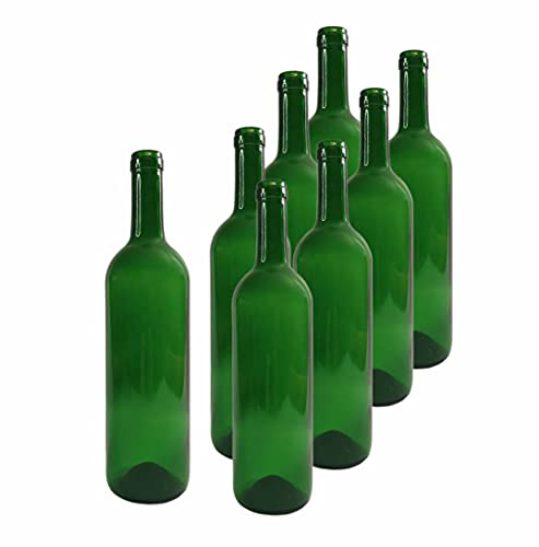 DIAH DO IT AT HOME - Glass Wine Bottles 0.75L (750ml) for Homebrew Wine Making (16 x Green Wine Bottles)
