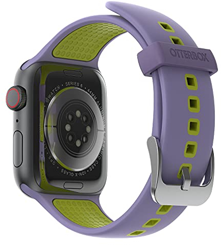 Correa de Reloj OtterBox para Apple Watch Series 10/9/8/7/6/SE 2.ª gen/SE 1.ª gen/5/4-44mm/45mm/46mm, Correa de Silicona de Tacto Suave y Resistente al Desgaste para Apple Watch, Morado/Verde