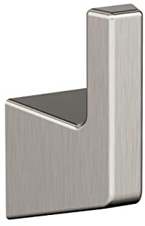 Amerock BH36000G10 Kleiderhaken, gebürstetes Nickel, 90 mm Länge, Handtuchhalter, Handtuchhaken für Badezimmer, Badzubehör, BH36000G10