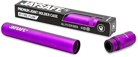 FIRE-FLOW™ JAYSAFE® - Premium Joint Holder Case für alle Filtergrößen, Aktivkohlefilter, Aluminium Hülle, Metall Tube, Geruchsdicht, Wasserdicht (Rose Onyx)