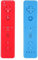 AUFGLO Wii Controller 2 Pack - Wii Remote with Silicone Case and Wrist Strap (red+blue)