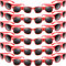MIAHART 24er-Pack Kinder-Sonnenbrillen, Partybrillen, Geschenktütenfüller für Jungen und Mädchen, Geburtstagsparty, Sommerparty-Zubehör (Red)