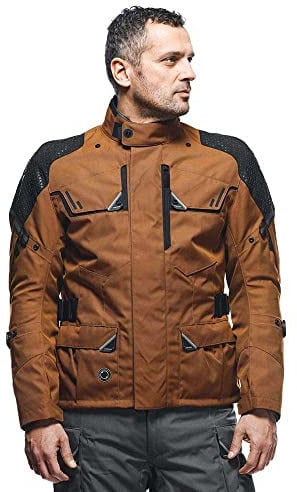 Dainese - Ladakh 3L D-Dry Jacket, Waterproof Motorcycle Touring Jacket, Protections On Shoulders And Elbows, 4 Seasons, Motorcycle Jacket For Men, Monk's-Robe/Black, 46