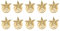 TONAUP 10 Stücke Haarnadeln Haarspangen Spirale Haar Clip Sterne Haarschmuck Mädchen Hochzeit Haarkamm Kopfschmuck Haarspiralen Brautschmuck für Damen Braut Hochzeit (Gold)
