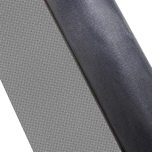 Fliegengitter Fenster 100 x 200 cm Fliegennetz Hochwertigem Glasfaser Gewebe Fenster Glasfasernetz für Wohnzimmer Bodentiefe Fenster grau
