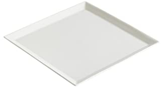 Platos Llanos Grandes Modernos Plato for servir, plato cuadrado de cerámica blanca, plato plano, plato poco profundo, plato, plato de comida occidental, vajilla for Hotel y restaurante Platos Llanos A