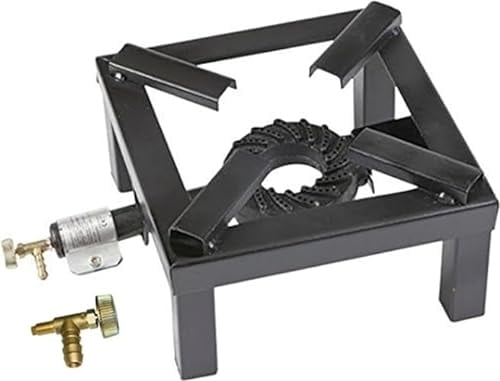 FORNELLONE CM 30 X 30 BRUCIATORE IN GHISA FUNZIONA A GAS BOMBOLA + GAS METANO IN ACCIAIO VERNICIATO