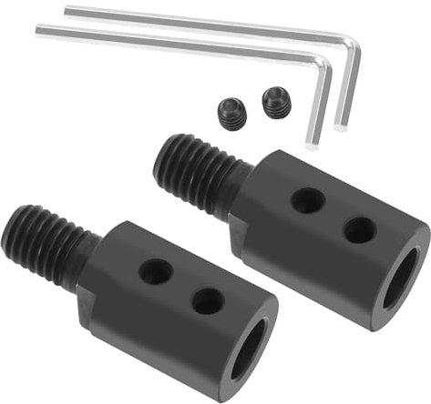 The Lord of the Tools 2pcs M10 10mm Angle Grinder Saw Blade Sleeve Connecting Rod Metal Motor Coupling Adapter for Grinder Angle Grinder Connection Tool Black