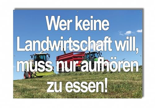 Protestbanner für Demo Landwirtschaft - Banner für Bauernprotest (Häcksler 2)