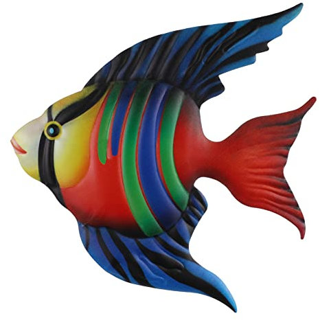 PRETYZOOM eiserner Fisch Fischdekorationen aus Metall wandschmuck Wohnkultur Tier Vintage-Dekor hängende Wanddekoration fisch hängende dekorationen Wandbehang Statue Zierfisch Fisch Wand