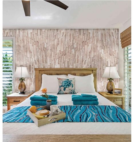 New Wave WE-008 Wooden Wall Cladding 3D Wall Panels Recycled Teak Wood