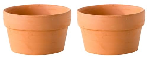 Parliky 2 Piezas Macetas De Terracota para Suculentas y Bonsái Macetas De Terracota con Orificio De Drenaje De para Jardín Interior o Cultivo De Plantas