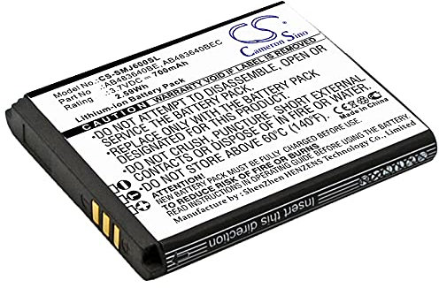 TECHTEK Batterie 700mAh Compatible avec [Samsung] B3210 Corby TXT, Corby TXT, GT-B3210, GT-B3310, GT-C3050, GT-C3050C, GT-C3053, GT-S7350, GT-S7350C, GT-S8300, S7350, S7350 Ultra Slide, S8300 Ultra T