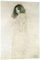 Portrait d'une jeune femme Tableau en verre acrylique de Gustav Klimt 13 x 18 cm Beige Tableaux Décoration murale