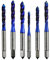 Lot de 6 forets de taraud pour kits de réparation de filetage métallique, spirales perforées en acier rapide