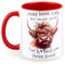 Fychuo Highland Cow Ceramic Mug - Dishwasher & Microwave Safe, Funny Gifts for Women, Men, Friends - Christmas Mug, Coffee, Milk, Iced or Hot Drink - 330Ml, 11Oz