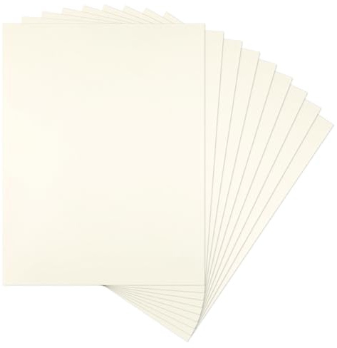 28 Blatt Cremefarbener Karton, 21.6 x 28 cm, Beigefarbenes Papier 250 g/m² Dickes Konstruktionspapier Elfenbeinfarbenes Druckerpapier Cremeweiße Karte für Kartenherstellung, Einladungen