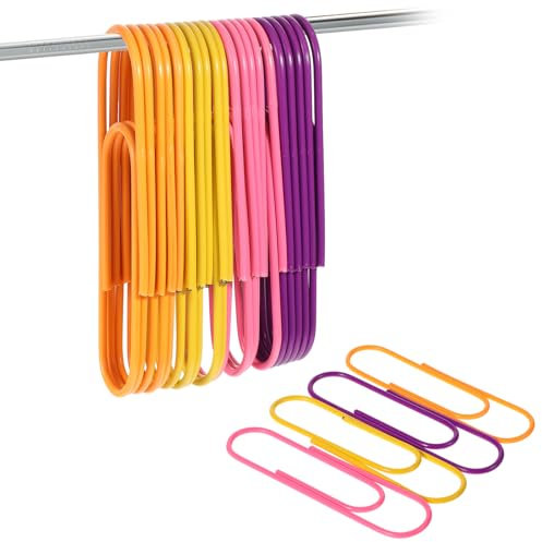 20 Stück Große Büroklammern 100mm Bunt Büroklammern Groß Büroklammer Für Papierkram Kunststoffummantelte Büroklammern Metall Büroklammern Großer Blatthalter Mega Büroklammern Spender Jumbo
