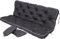 TexDeko® Bankauflage mit Rückenlehne für Hollywoodschaukel 170 x 50 x 56cm Gartenschaukelkissen gemütliche Sitzauflage Gartenbankauflage Polsterauflage wasserabweisend UV-beständig (Schwarz)