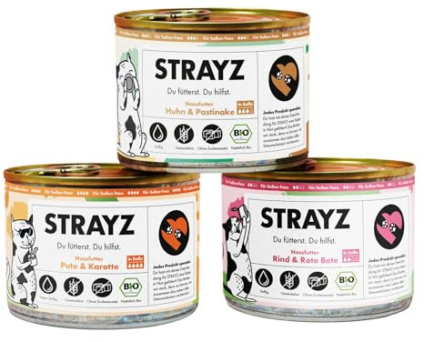 STRAYZ Katzenfutter Nass in Soße Probierpaket – Getreidefrei, Hoher Fleischanteil, ohne Zuckerzusatz, 100% natürliche Zutaten, Premium Nassfutter in Soße für wählerische Katzen