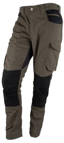 FORSBERG Braxa Arbeitshose mit DuraMotion® Stretchzonen und verstärkten Kniebereich, Farbe:Oliv/schwarz, Größe:58