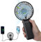 HandFan Ventilateur portable 5200 mAh - Rechargeable - Fonctionne sur batterie de 8,5 à 27 heures - Ventilateur personnel pliable USB - Cadeau essentiel de voyage pour femmes/filles/amis (noir)