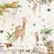 3 Pack Cartoon Safari Tiere Wandaufkleber Giraffe Affe Leopard Dschungel Wandtattoo Kinderzimmer Tropische Blätter Sticker Tiere wandtattoo kinder Geeignet für Kinderzimmer Babyzimmer Schlafzimmer