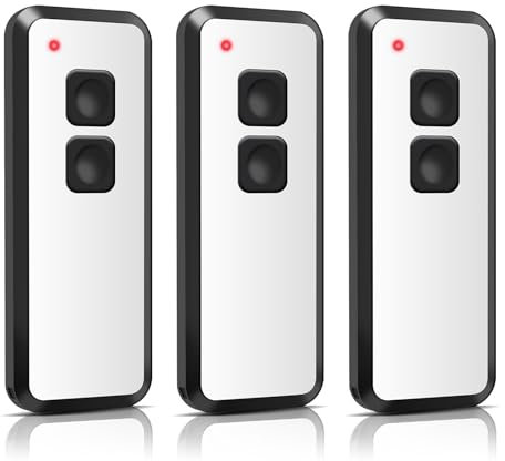 Lot de 3 télécommandes de rechange pour Novoferm TM15910001150 433,92 MHz 2 canaux TM15910001150 Compatible avec Novotron 522, 524, 502 MAX43-2, 512 Mix 43-2