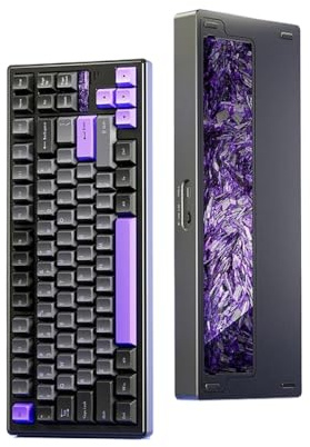 DIWUCXCA SMART875 Aluminum Mechanical Keyboard 3 Kg Weight Featuring And HUANO Switches With 6063 CNC Carved Case And HIFI Sound RGB Lights(Kailh -Red Rabbit)