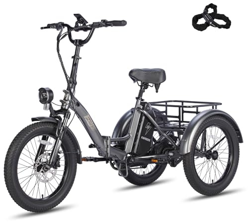 Fafrees F20 Mate E Bike Dreirad für Erwachsene Strassenzulassung [ Offiziell ] Damen Ebike Herren 180kg, Fat Elektrofahrrad 48V, Elektro Fahrrad 3 Räder für Senioren, elektrisch 3 Rad Fahrrad faltbar
