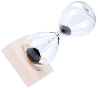 ERINGOGO 1 Sablier Magnétique en Verre Compte À Rebours Minuterie Visuelle Minuterie Numérique Décoration De Bureau Sable Créatif Noir