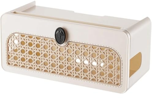 HiyyFloy Cable Management Box, Wifi Router Storage Box, Desk Cord Organizer Box Hide Power Strip for Computer, Router, Usb Hub and Under Desk Power Strip