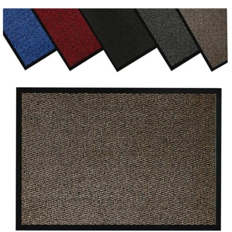 Monal Barrier Door Mat – Heavy Duty Dirt Trapper Mat for Indoor & Outdoor Use – Non-Slip, Waterproof Entrance Mat with Rubber Backing (Brown, 80 x 140 cm)