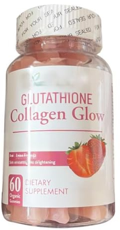 eqjrpo Caramelle gommose ai peptidi di collagene per donne e uomini, senza zucchero, idrolisi multi-collagene, supporta la salute dei capelli, della pelle e delle unghie, sapore di fragola