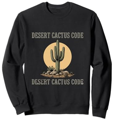 Graphisme Vintage Minimal Desert Cactus Code Western Sweatshirt
